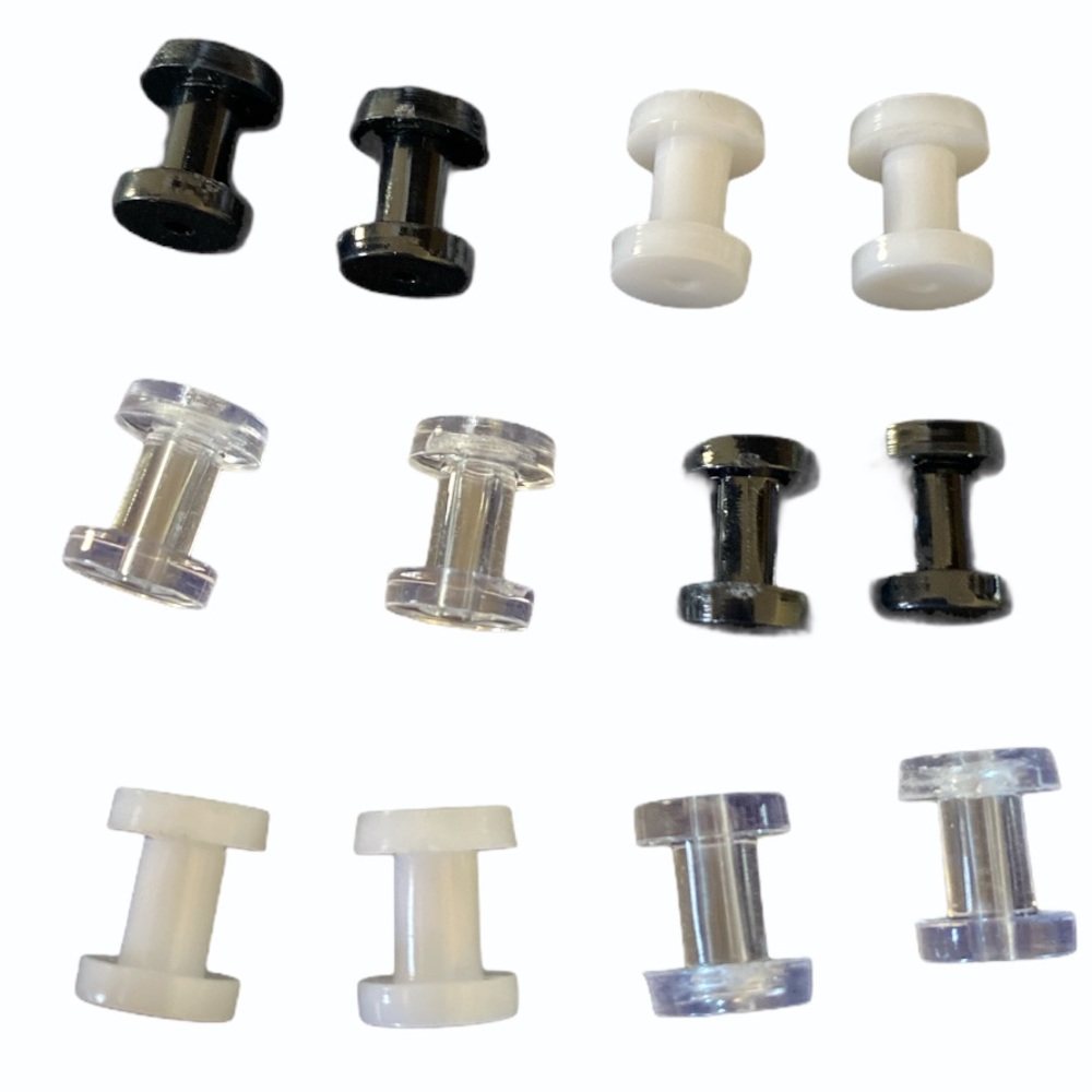 6-pairs modrsa plastic ear plugs gauges earrings